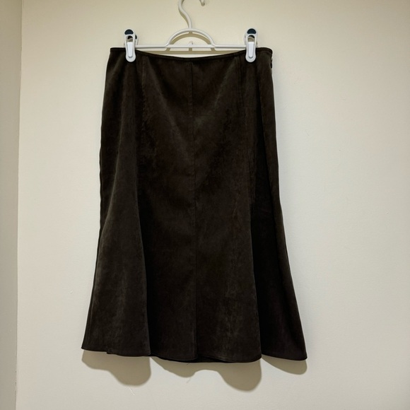 J. Jill Dresses & Skirts - Women’s Vintage J.Jill Stretch A-Line Full Midi length Brown Lagenlook Skirt S:6